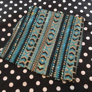 Francesca’s sequin stretch skirt with lining